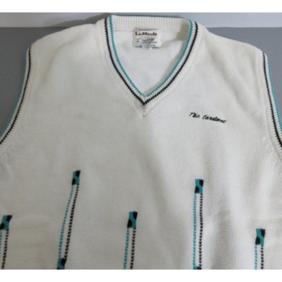 La Mode Active Sportswear Sweater Vest 100% Cotton Size XL Golf "The Cardinal" - Picture 6 of 6